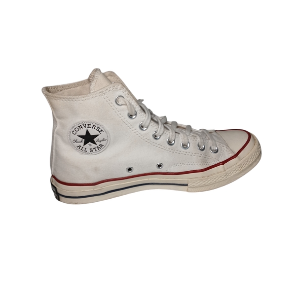 Converse Classic White High-Tops with Red Accents - Picture 5 of 8